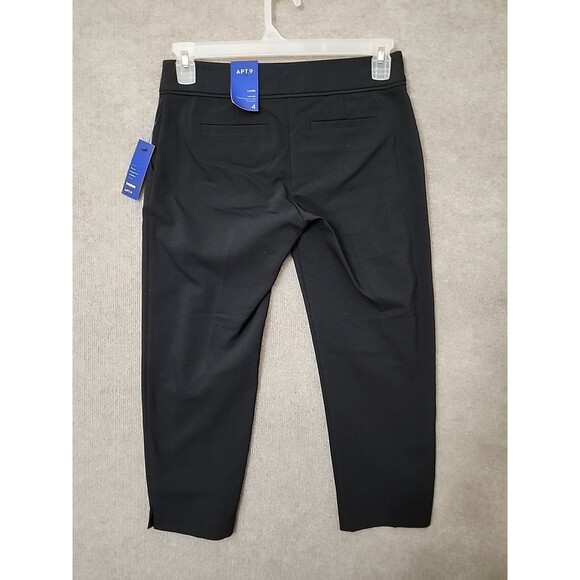 Apt 9 Torie Capri Dress Pants Womens 4 Black Straight Leg Stretch Career NEW - Picture 5 of 10